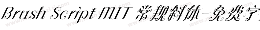 Brush Script MIT 常规斜体字体转换